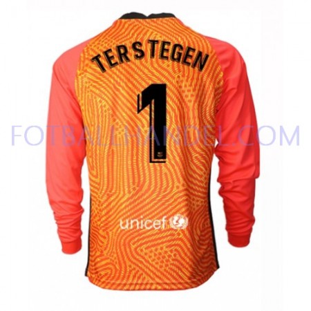 Herre Fotballdrakter Keeper FC Barcelona Ter Stegen 1 2020-21 Langermet M003